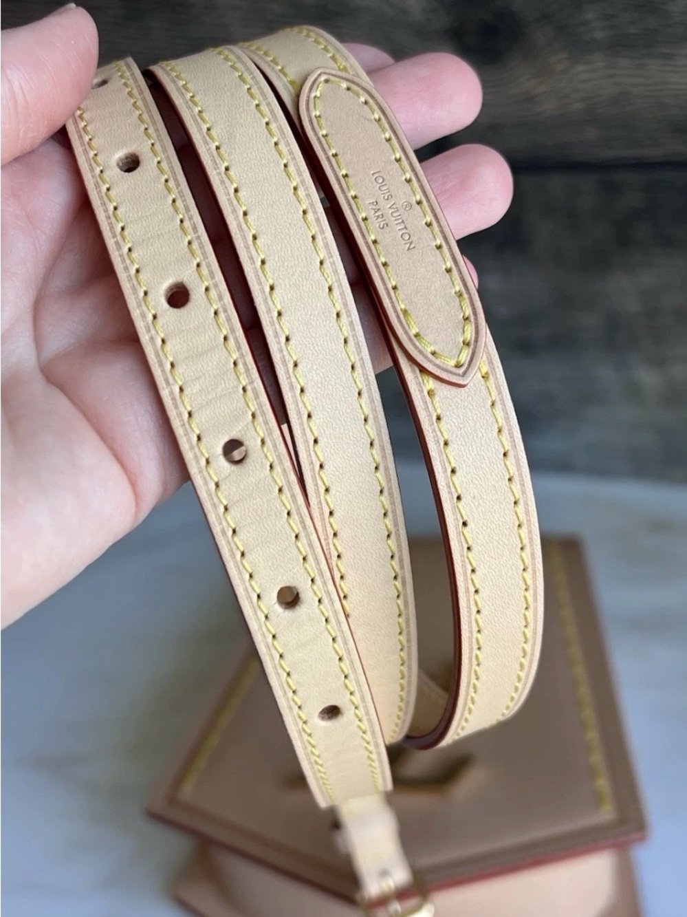 Authentic Louis Vuitton Keybell XL Vachetta Leather Crossbody Luggage Tag Purse - Picture 10 of 16